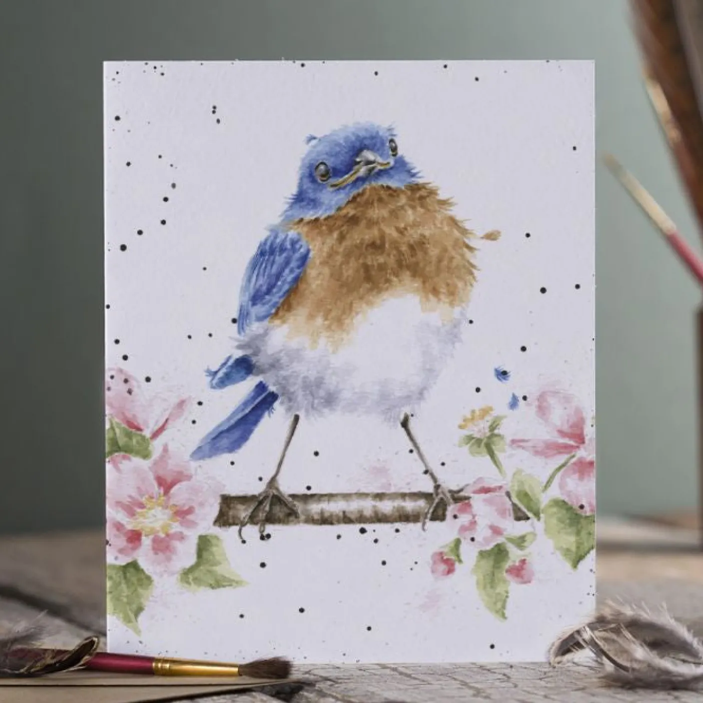 'The Bluebird' Blank Greetings Card