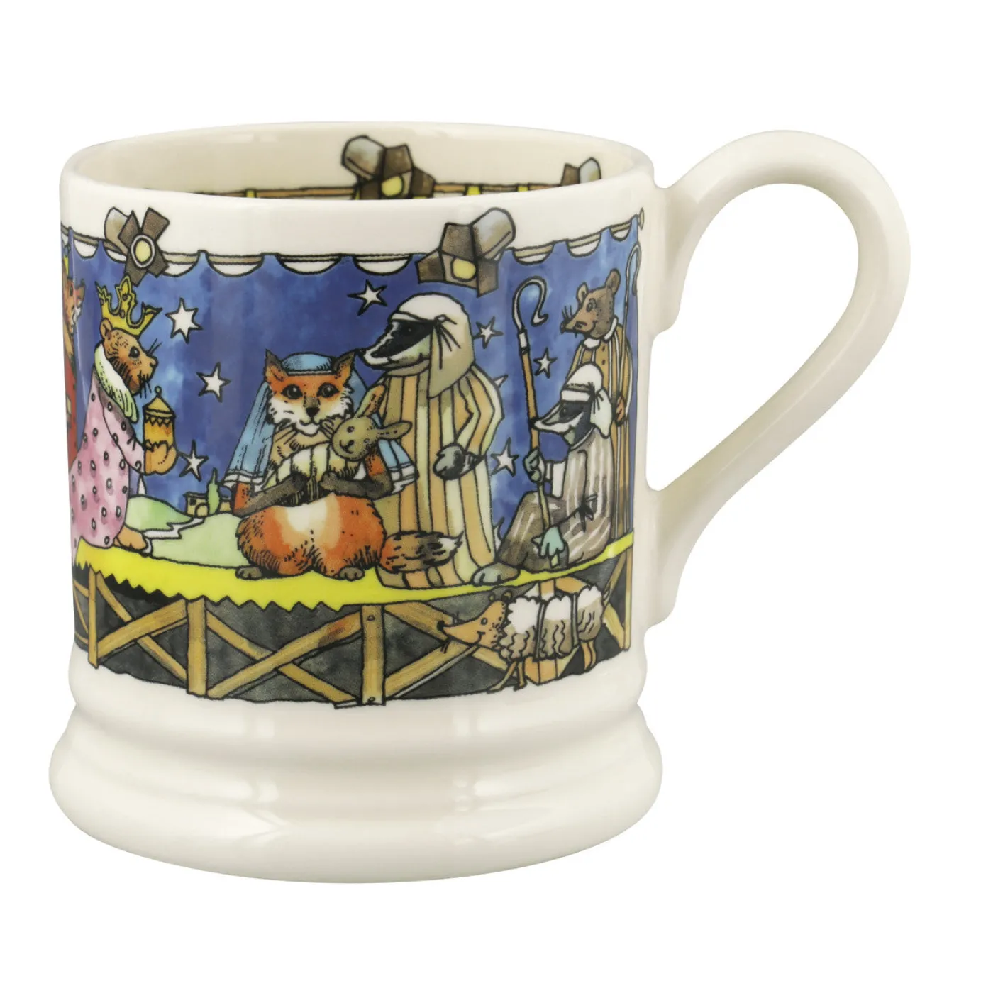 Year In The Country Nativity Scene 1/2 Pint Mug