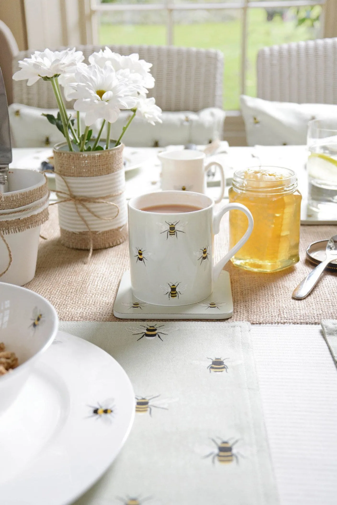 Bees Coasters- Set of 4
