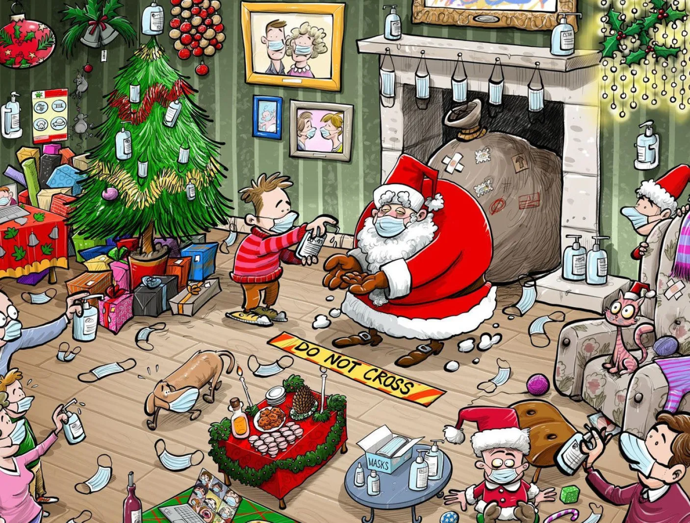 Chaos on Christmas Eve 1000 Piece Jigsaw Puzzle