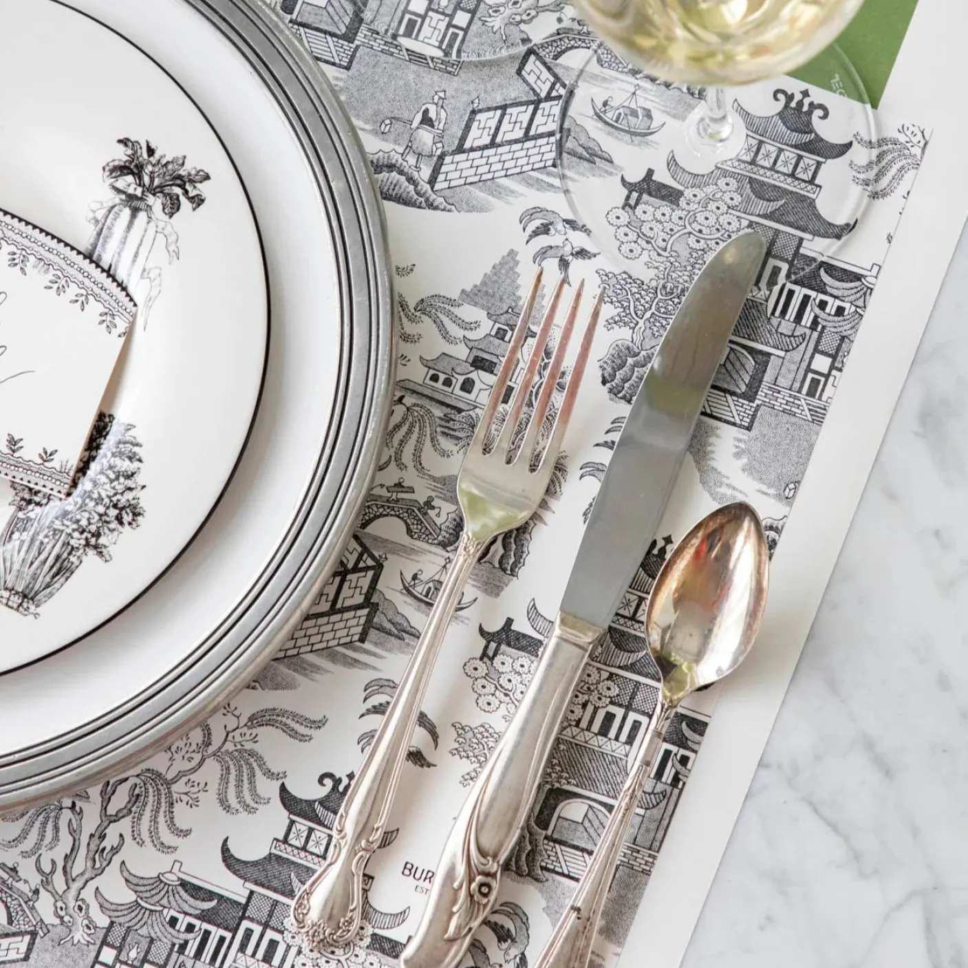 Black Willow 12 Die-Cut Paper Placemats