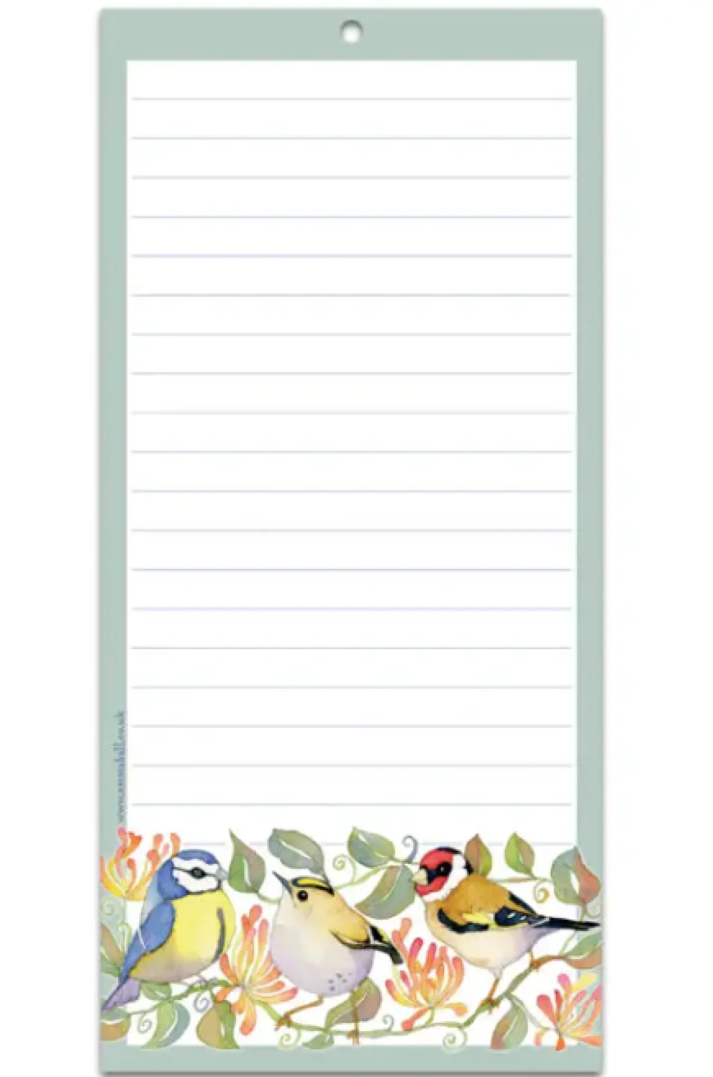 Garden Birds Lined Magnetic Pad