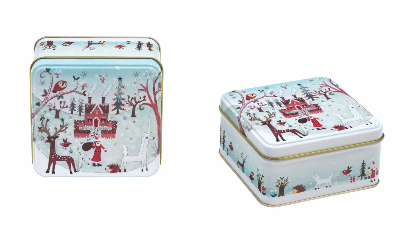 Lucy Loveheart Small Square Winter Tin