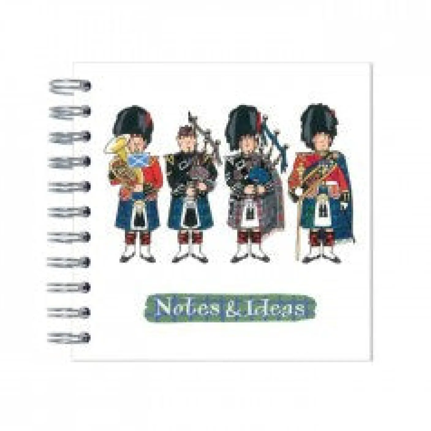Scottish Pipers Wire Bound Mini Notebook