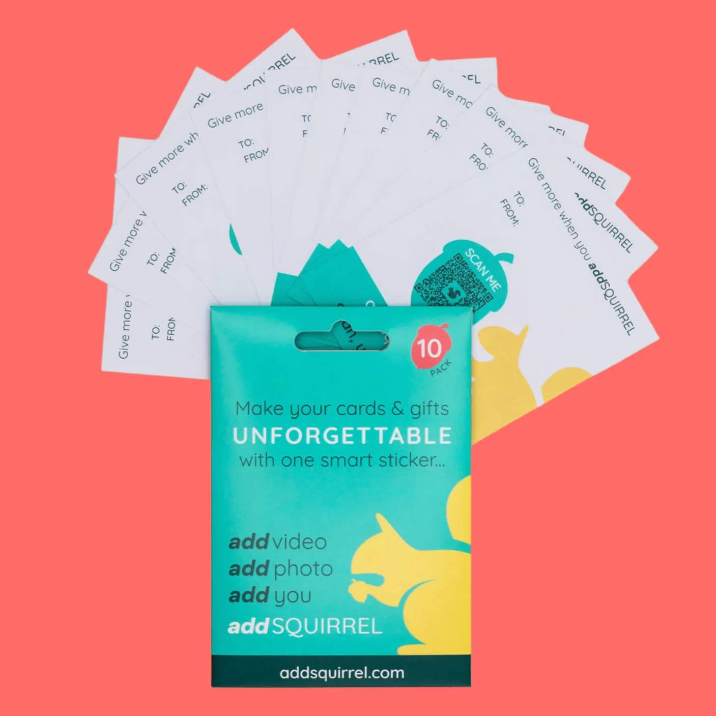 addSQUIRREL QR Smart Stickers