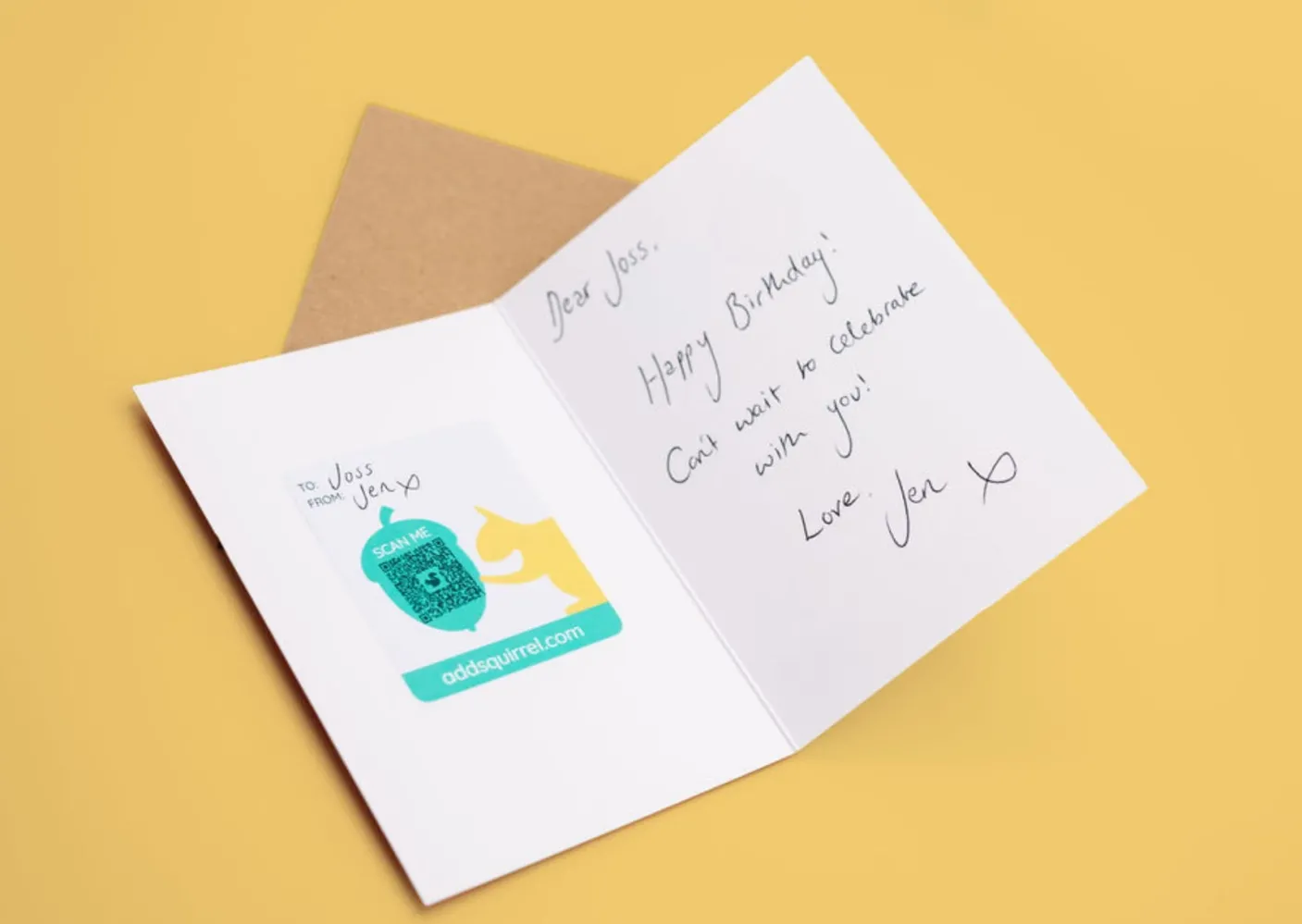 addSQUIRREL QR Smart Stickers