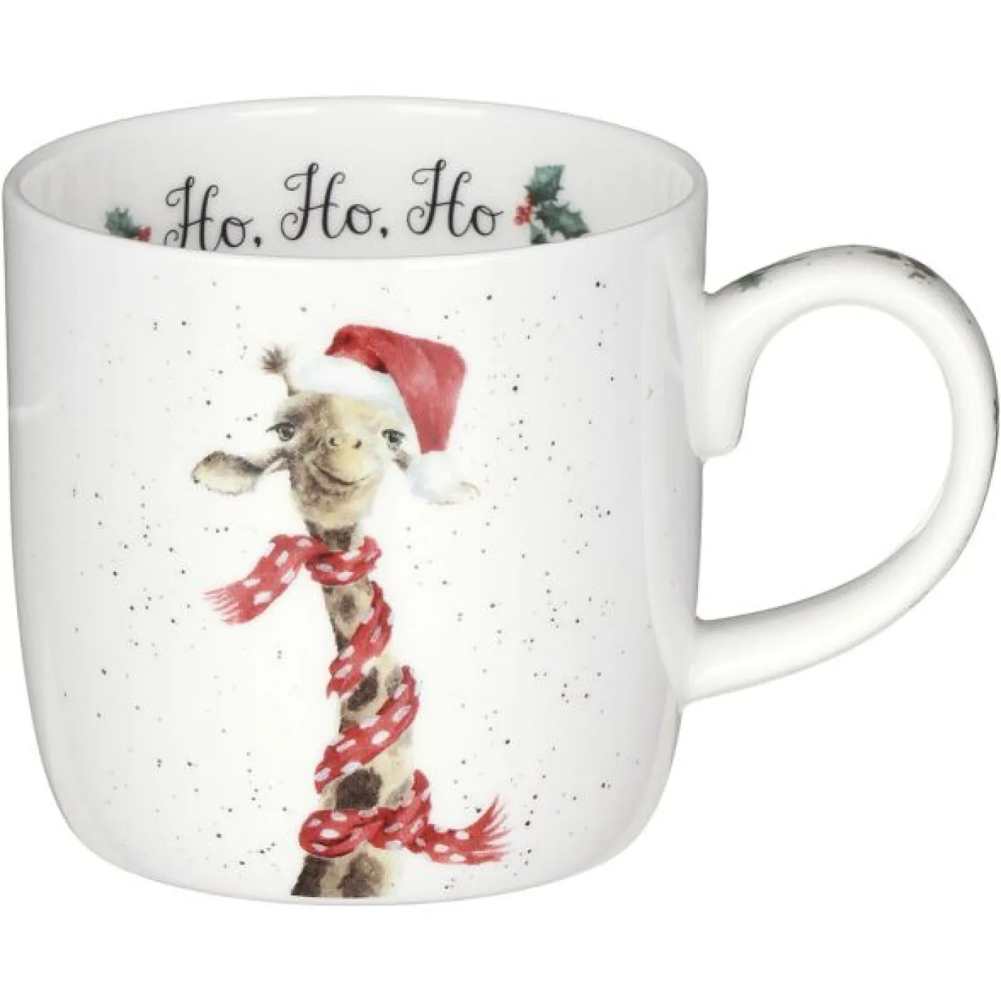 'Ho Ho Ho' Giraffe Small Bone China Mug (11oz)