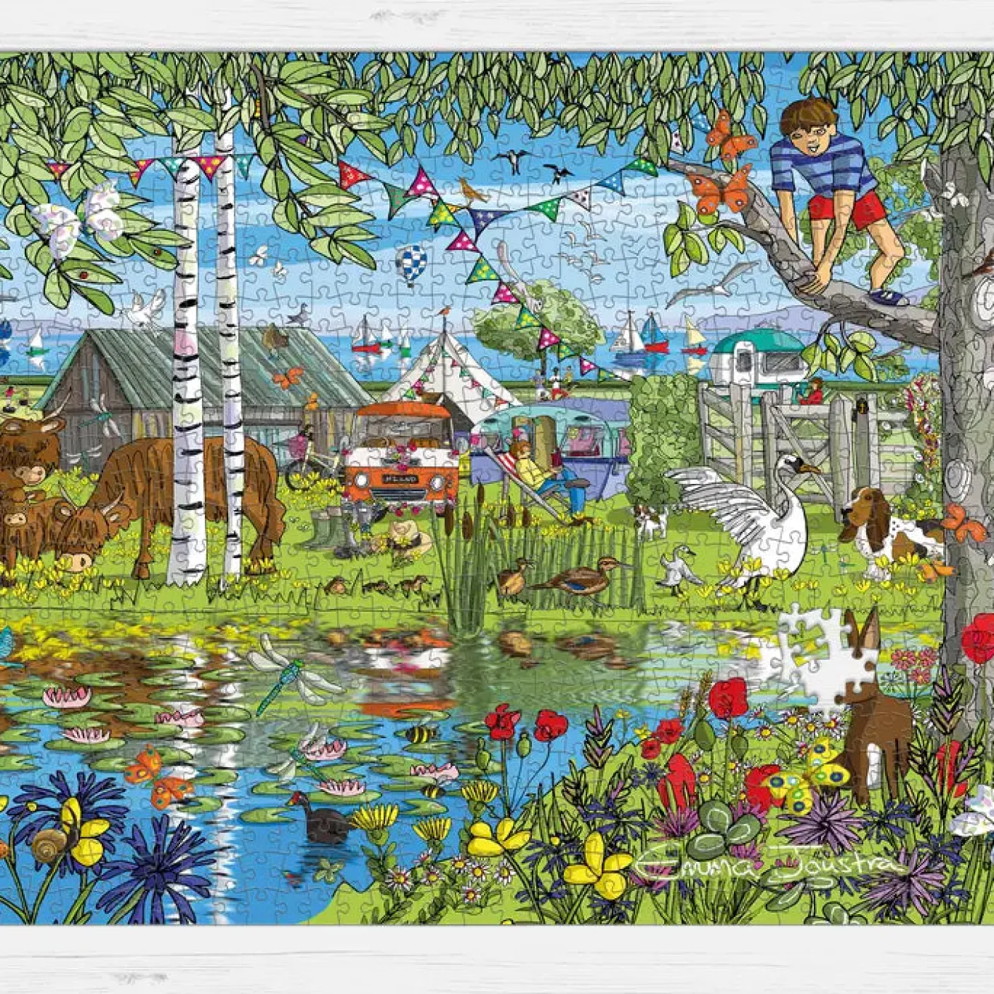 Highland Camping 1000 Piece Jigsaw Puzzle