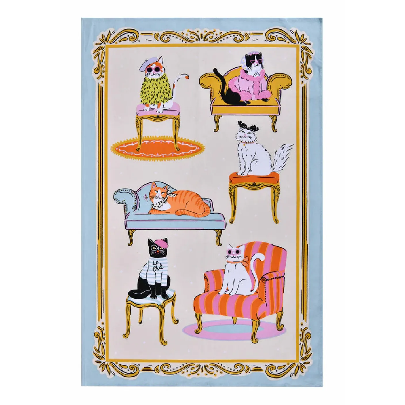Cool Cats Cotton Tea Towel