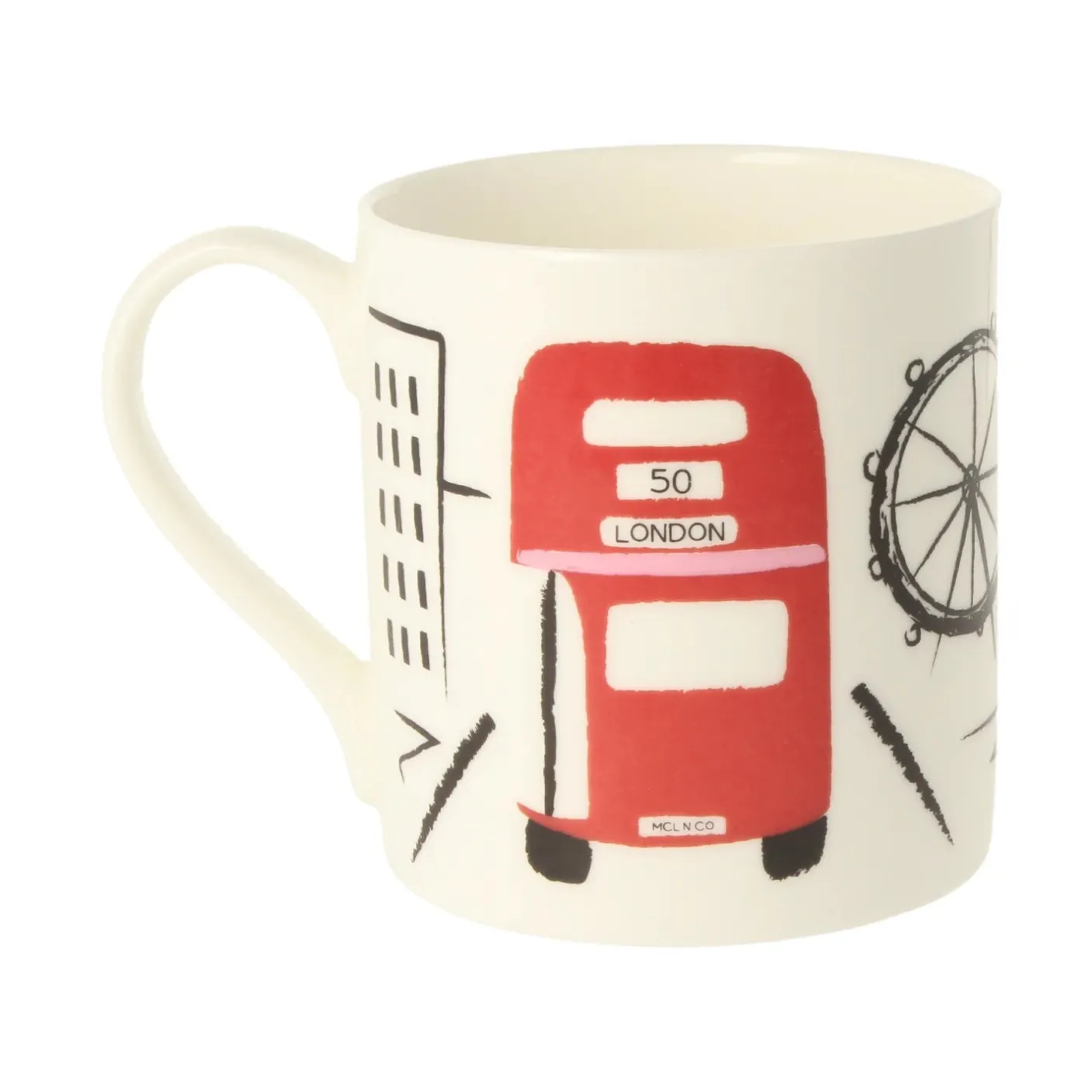 Big Red Bus Bone China Mug