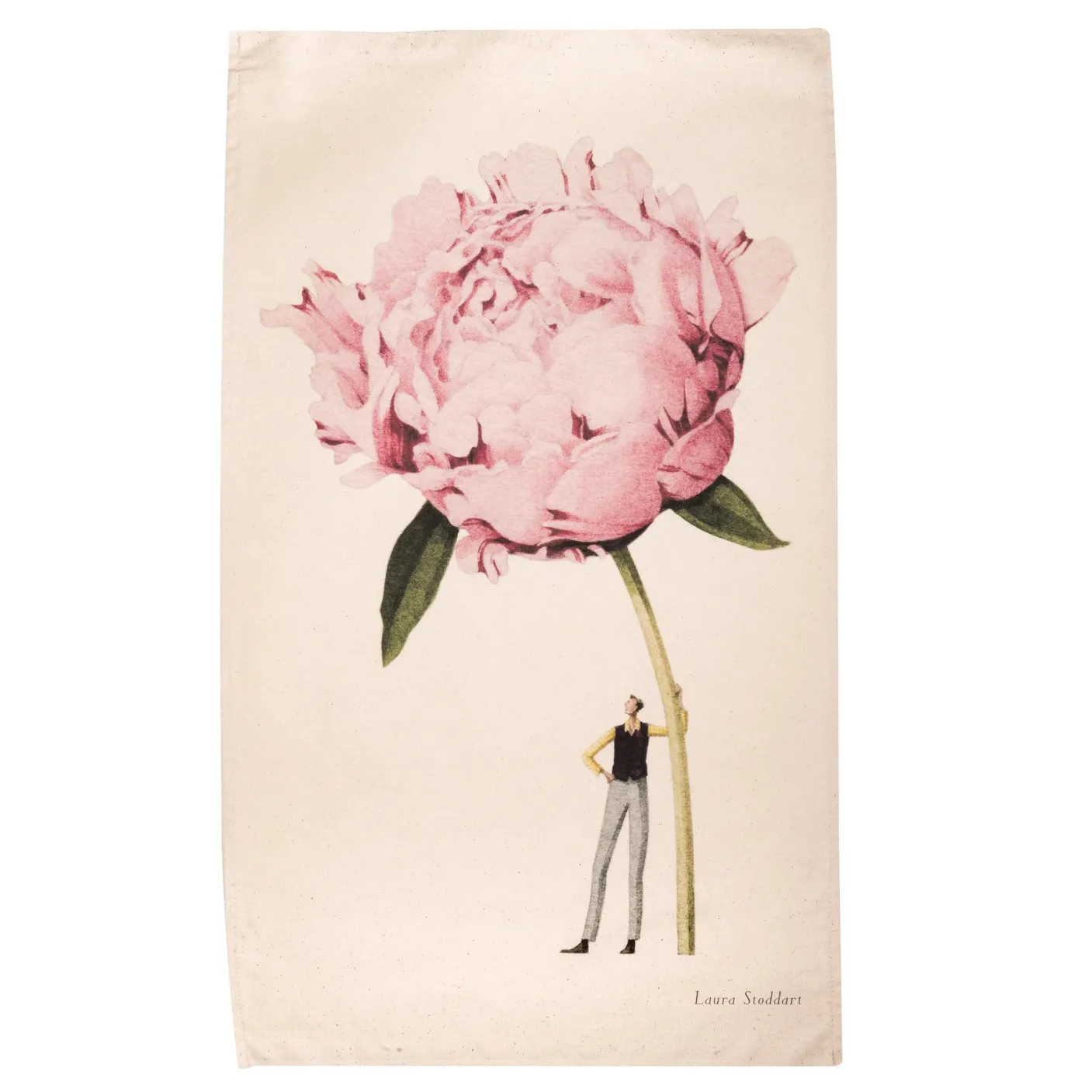 In Bloom Pink Peony Tea Towel