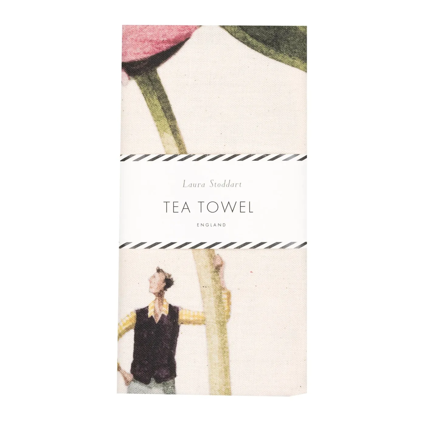 In Bloom Pink Peony Tea Towel
