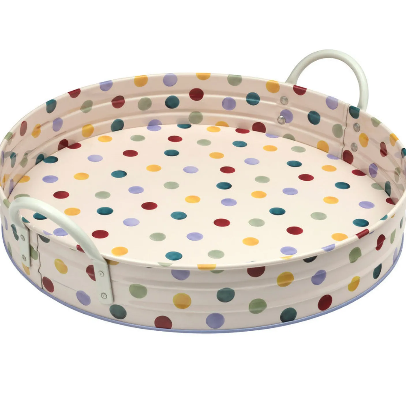 Polka Dot Large Handled Tray