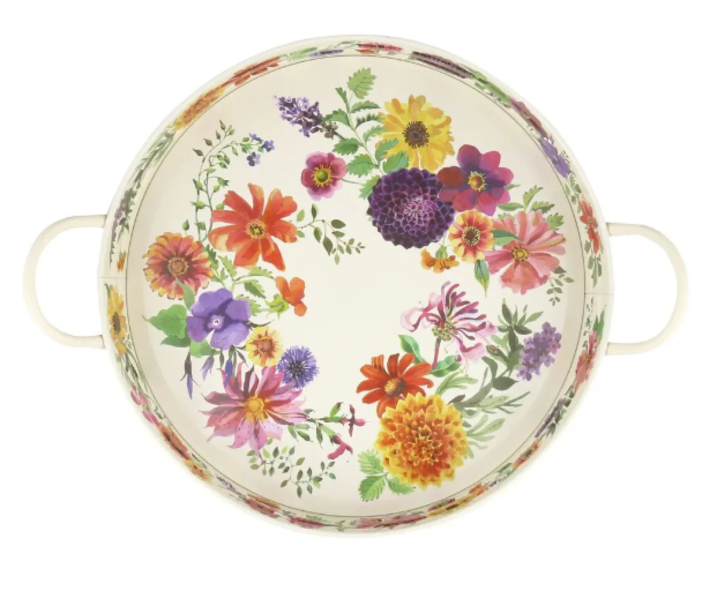 Garden Flowers Large Handled Tray