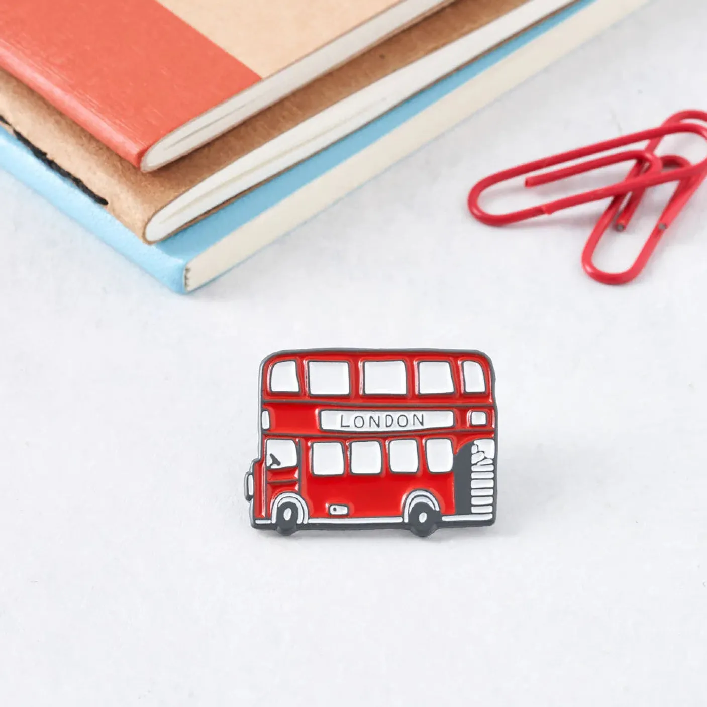London Bus Enamel Pin Badge