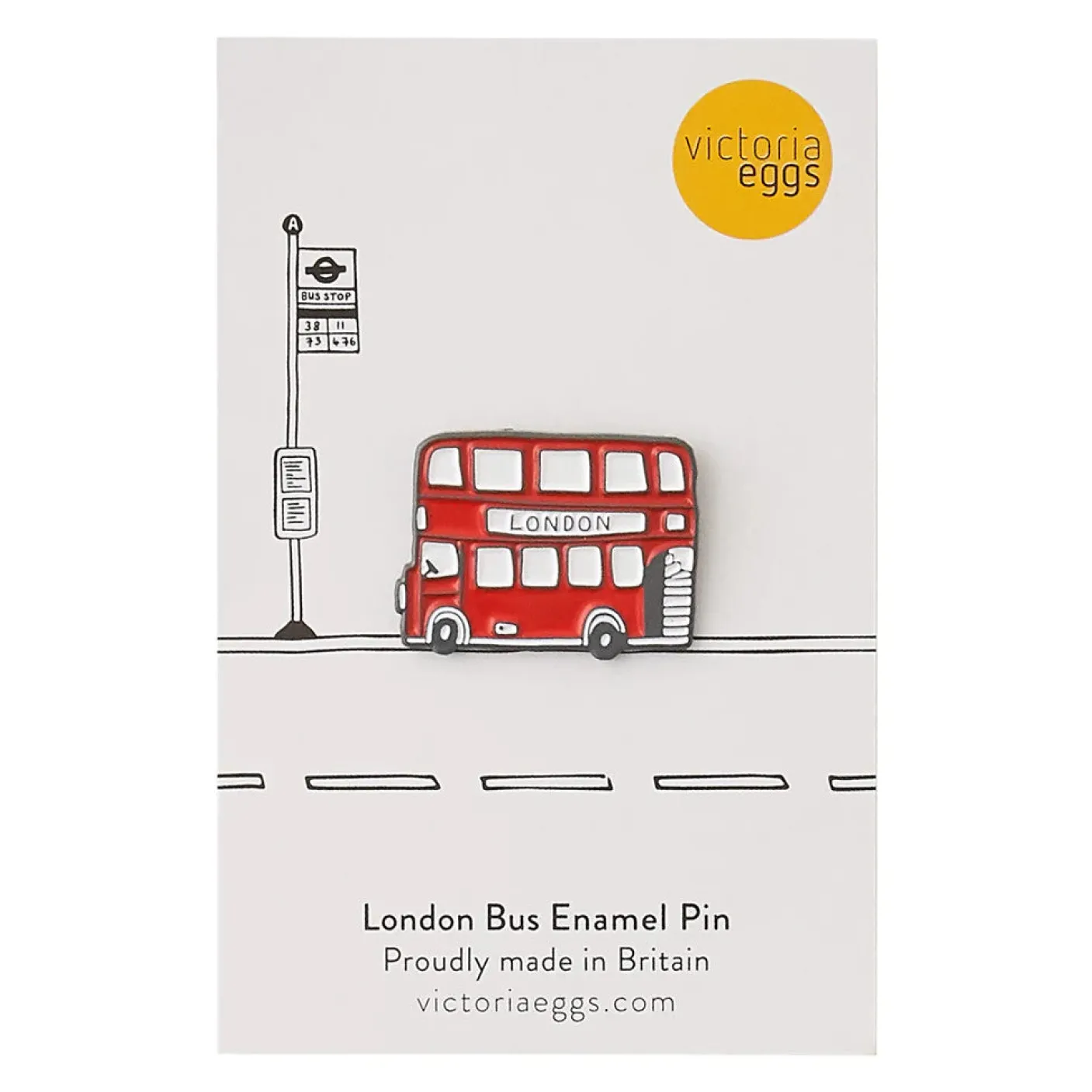 London Bus Enamel Pin Badge