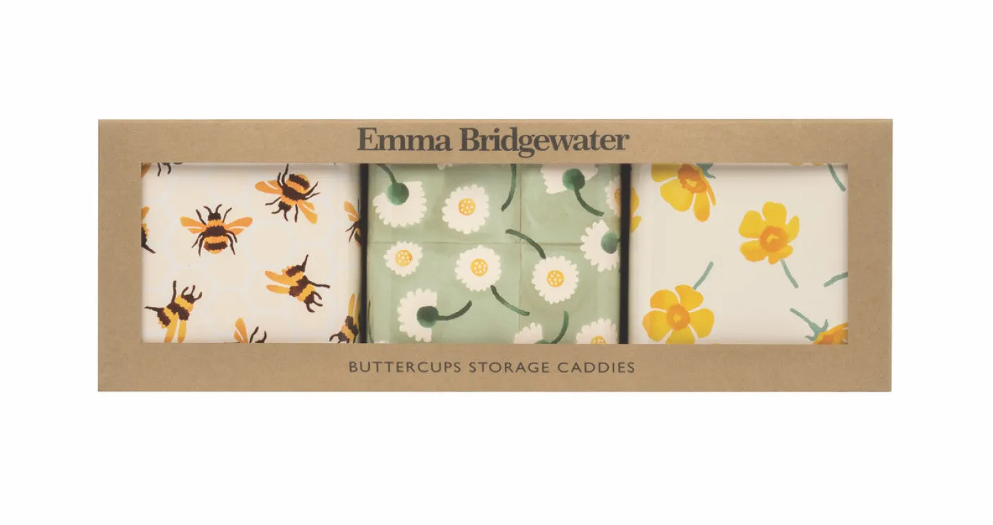 Buttercup Set 3 Square Caddies