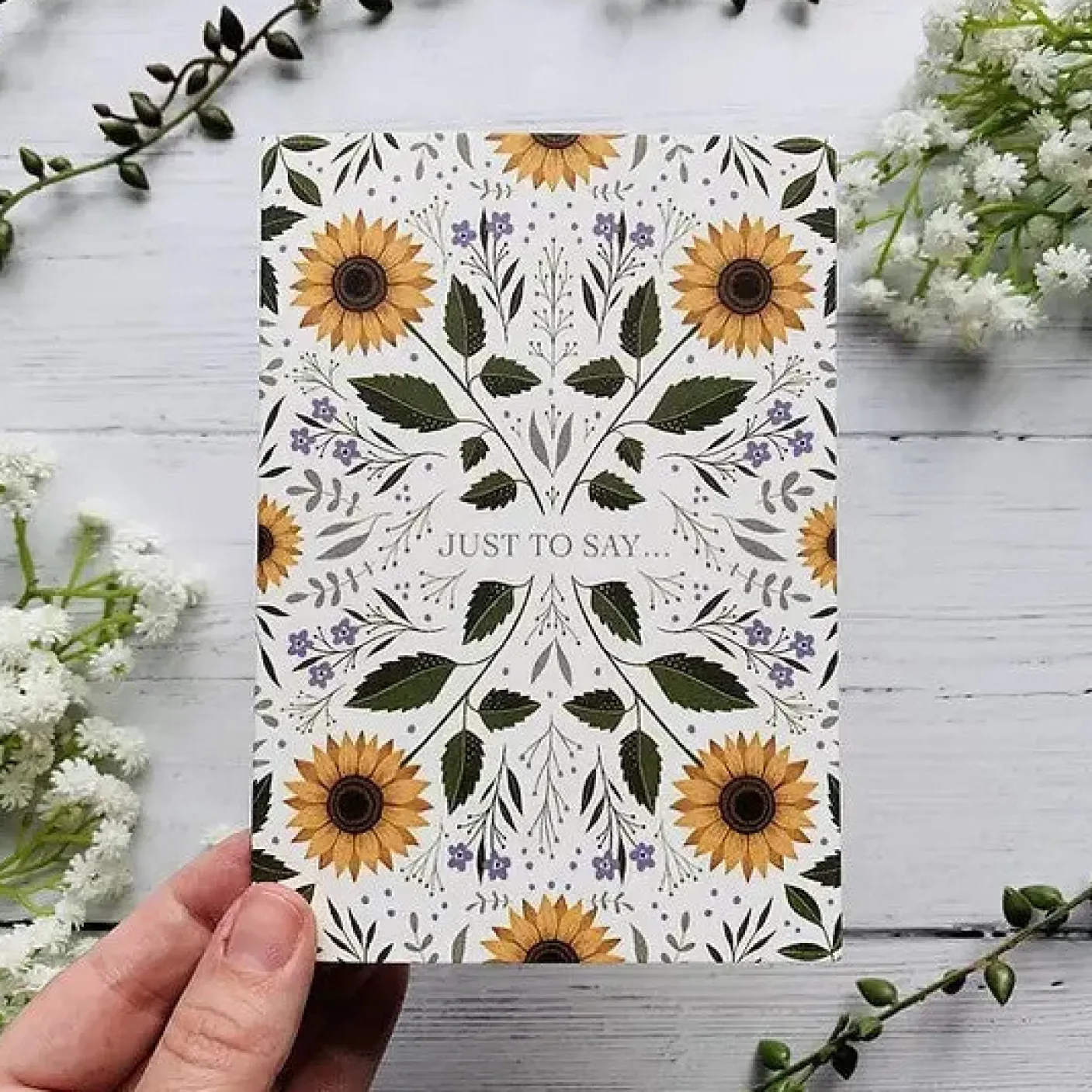 Just to Say Greetings Card