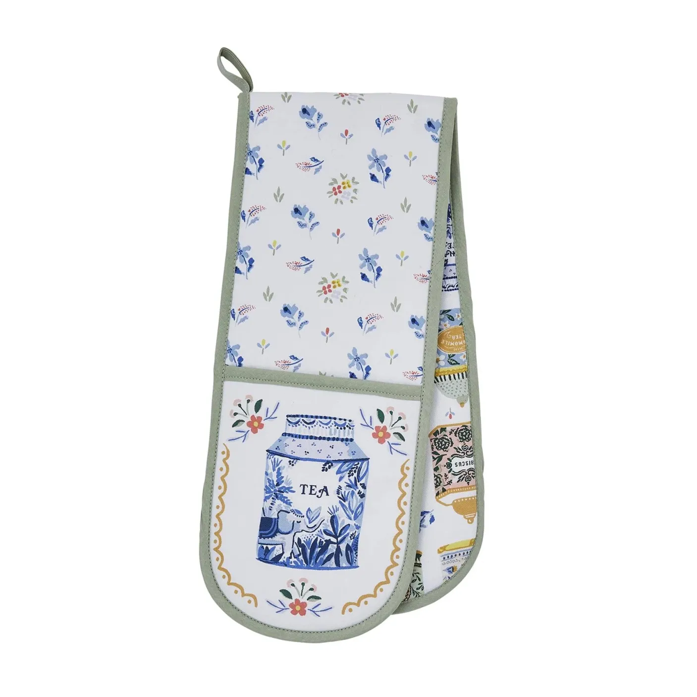 Tea Tins Double Oven Glove