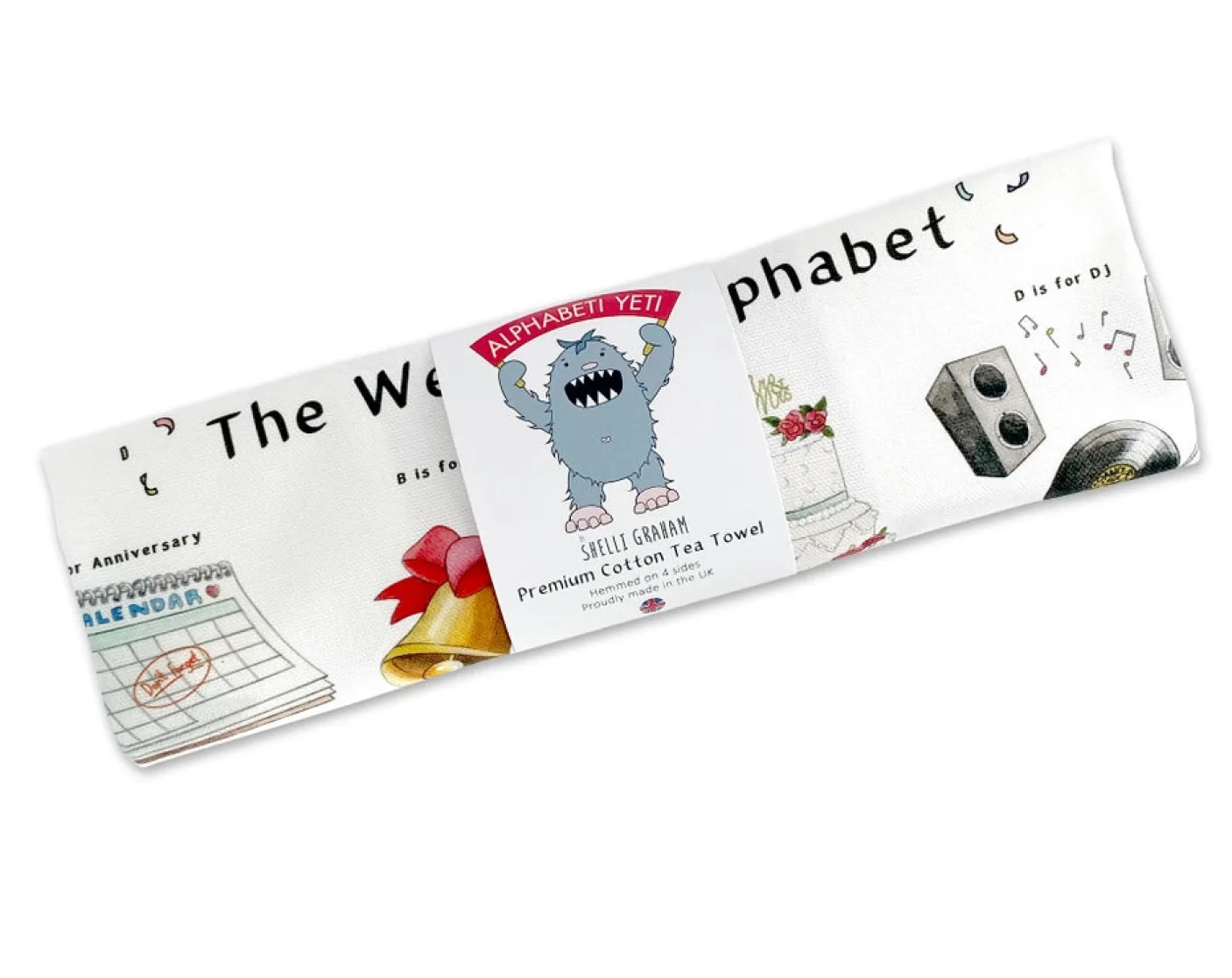 The Wedding Alphabet Tea Towel