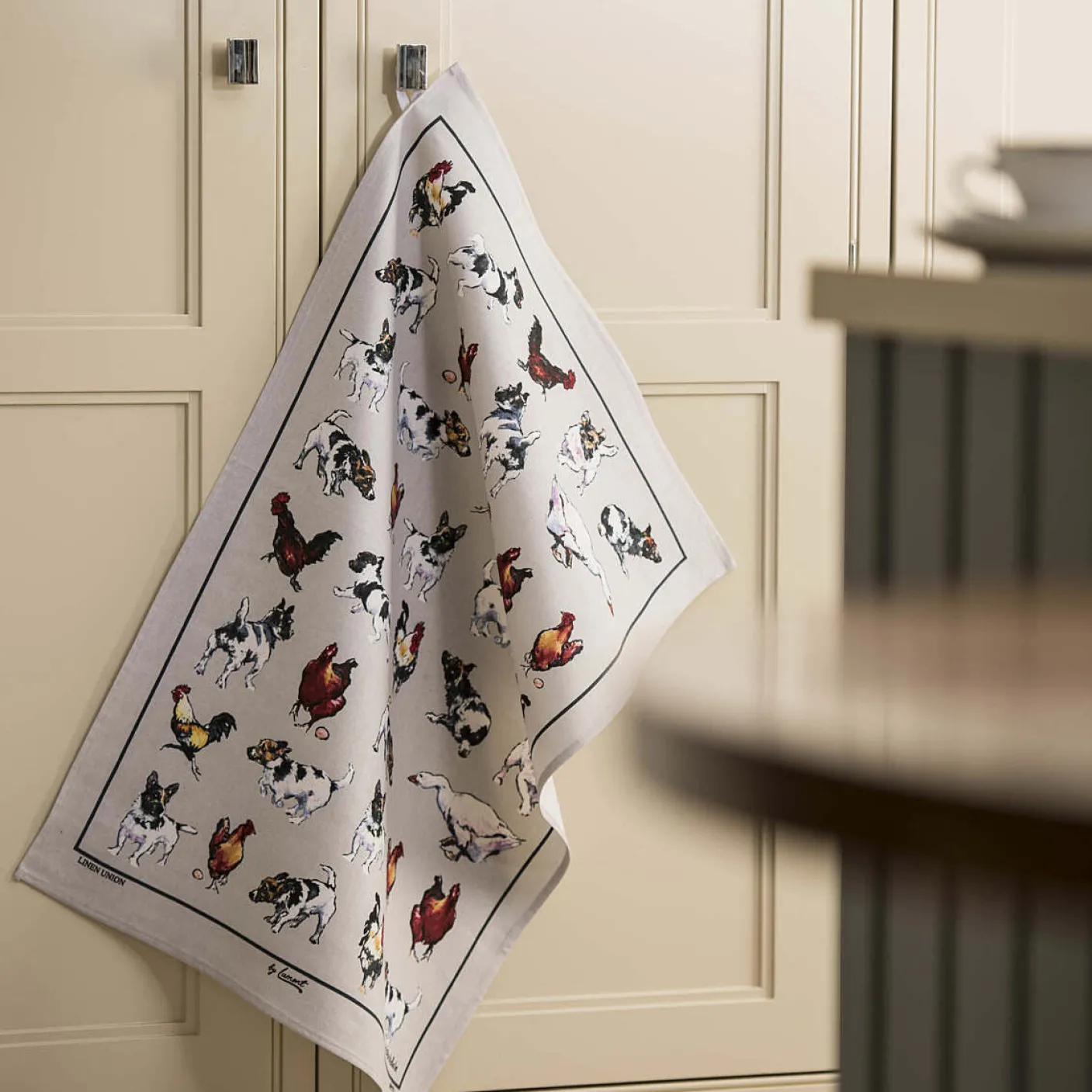 Farmyard Frolics Linen/Cotton Tea Towel