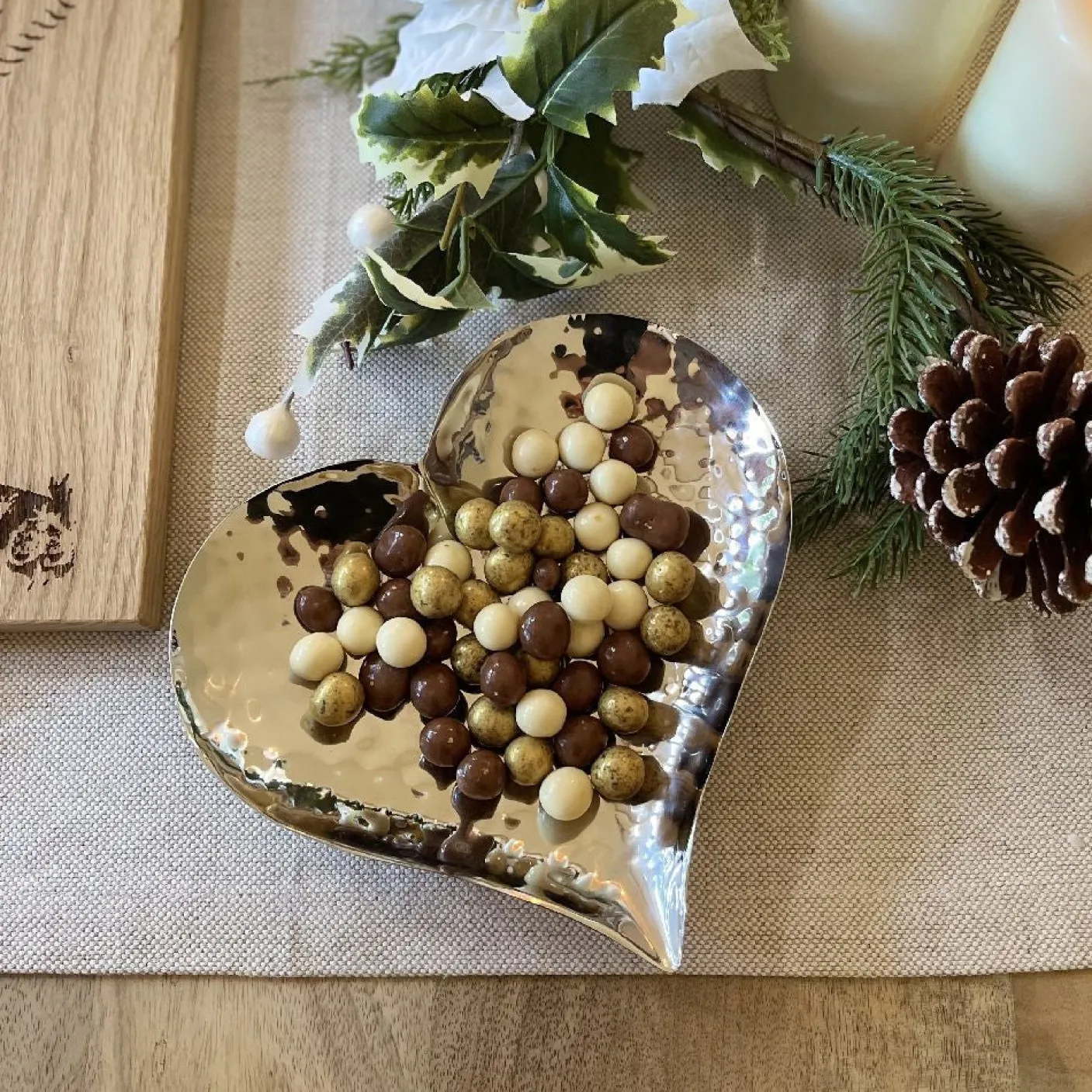 Hand Hammered Heart Dish