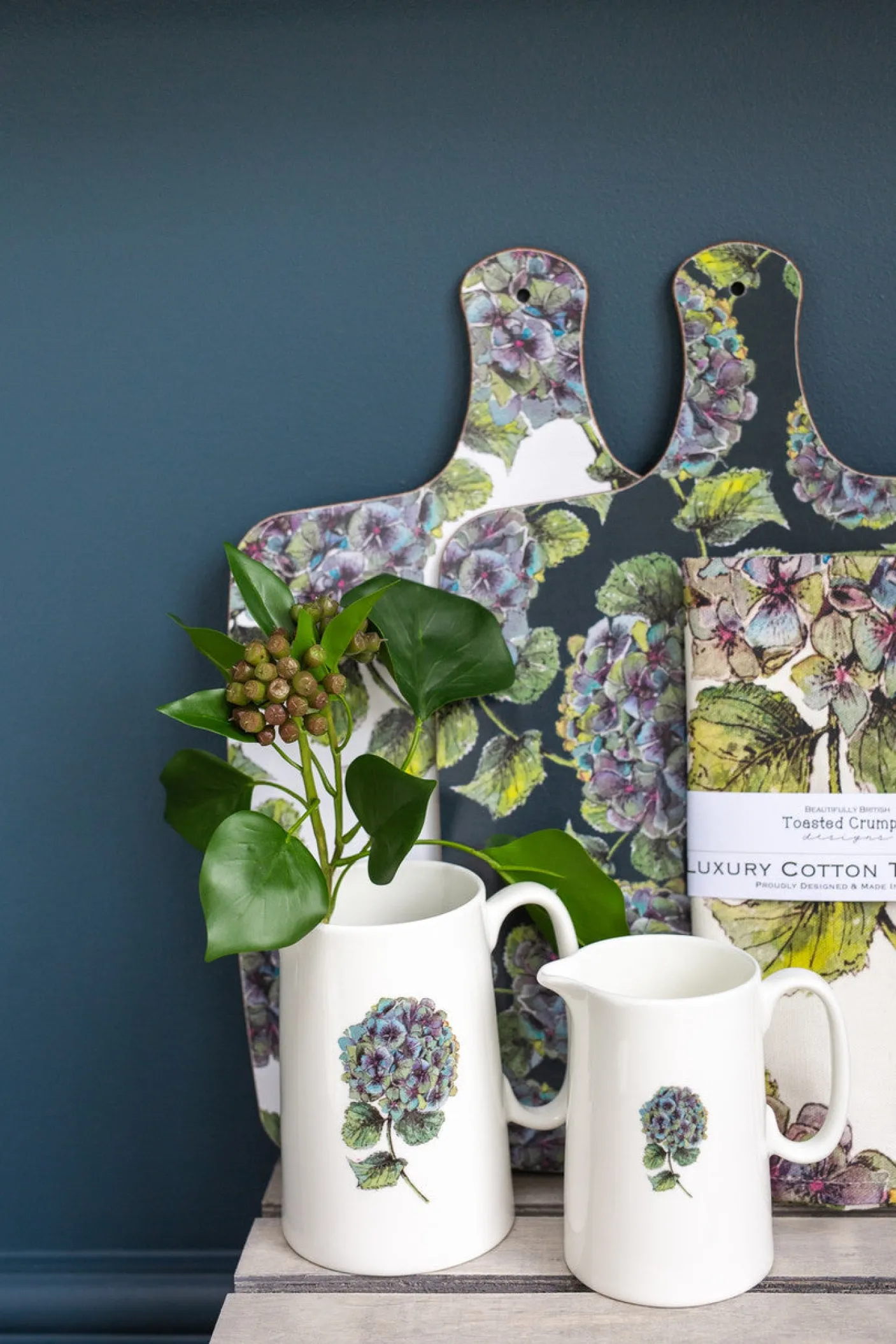 Hydrangea Bone China Half Pint Jug