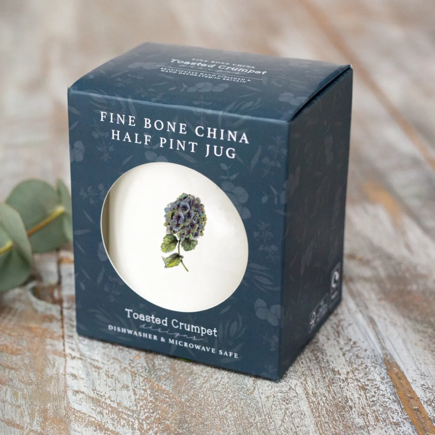 Hydrangea Bone China Half Pint Jug