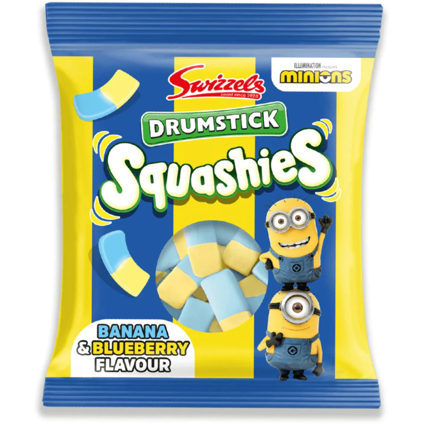 Swizzels Drumstick Banana & Blueberry Flavor Squashies