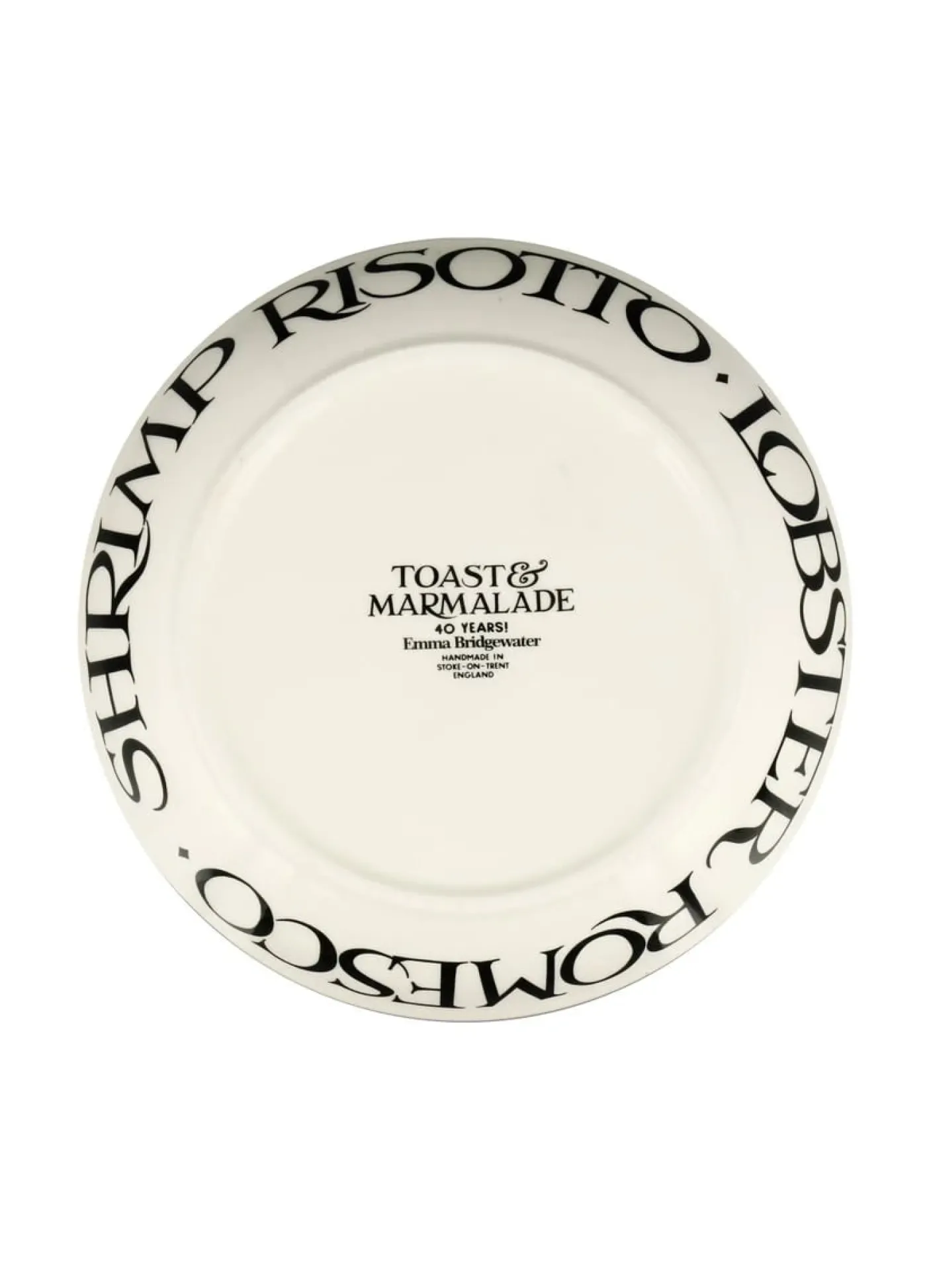 Black Toast Crab Linguini Medium Pasta Bowl