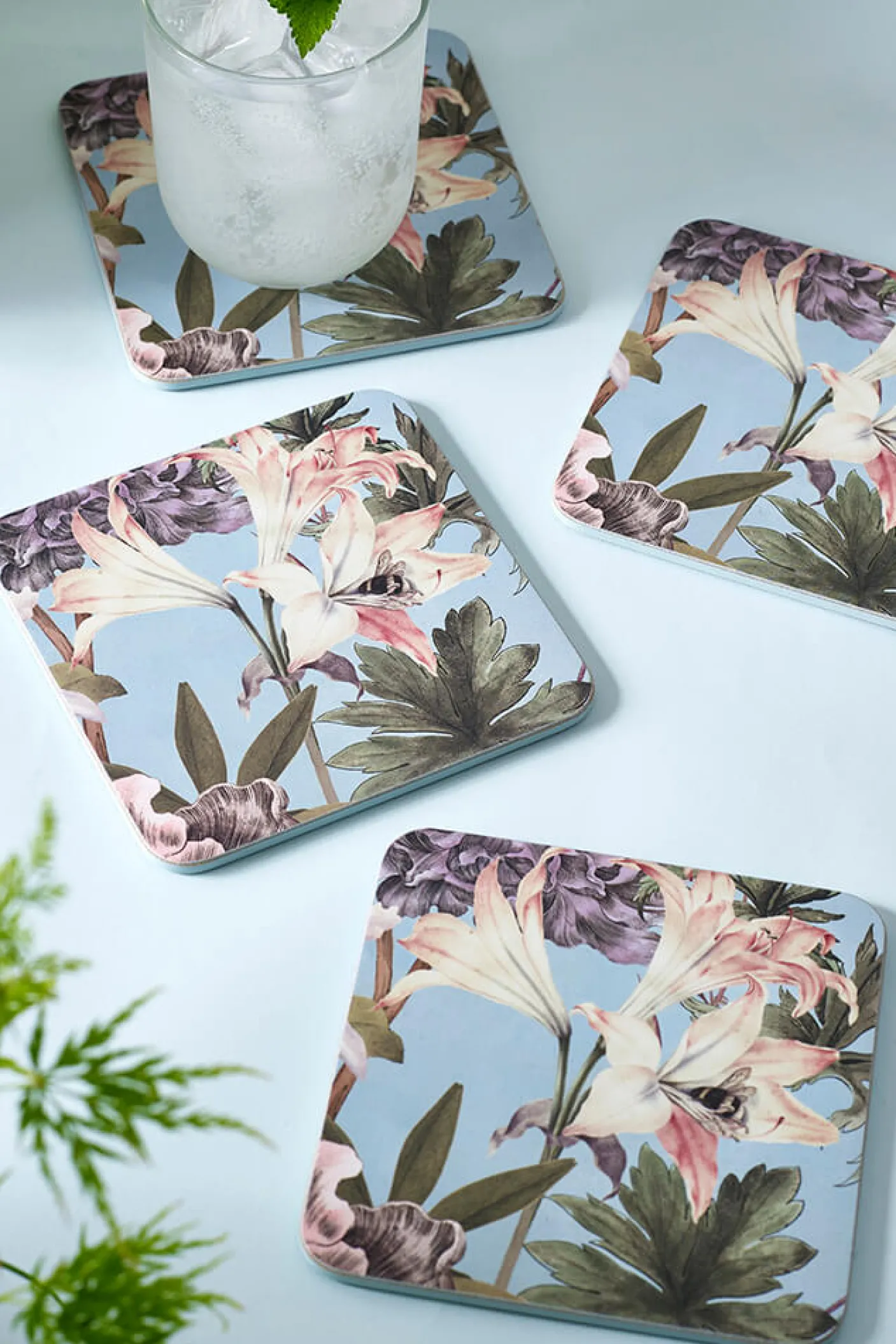 Kew Gardens Bee Floral Coasters (Set of 4)