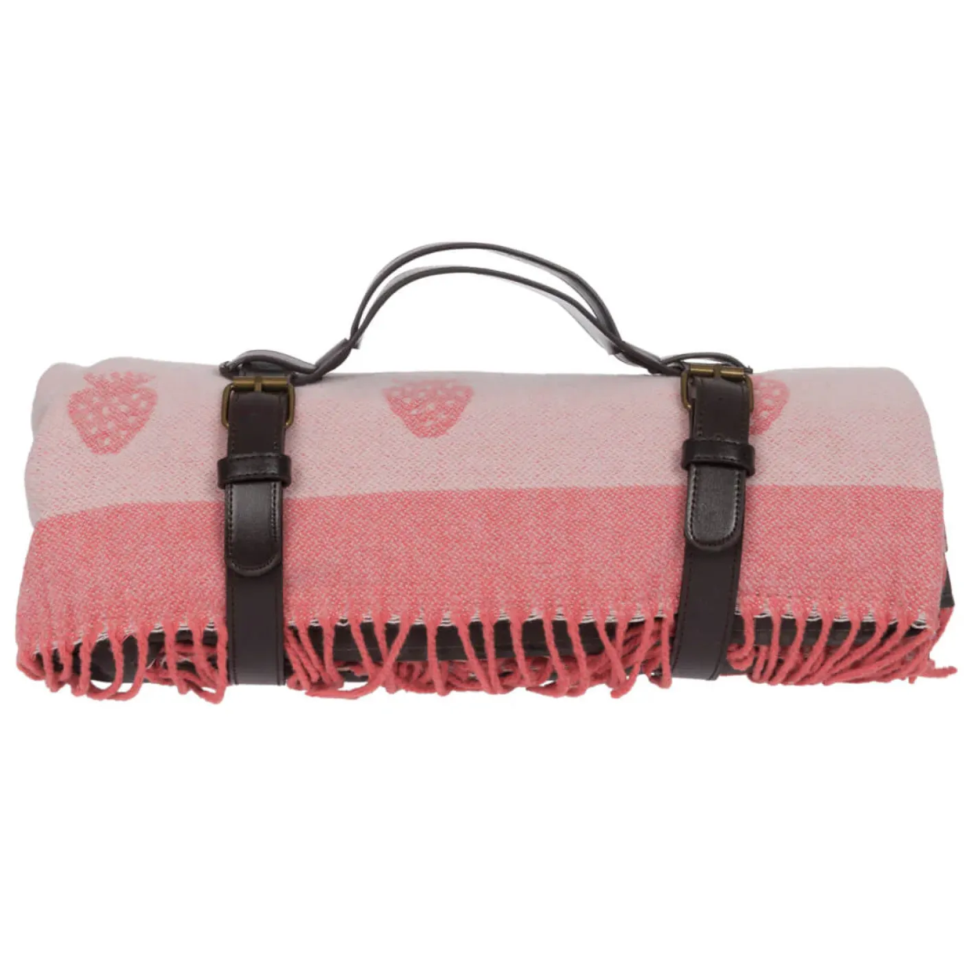 Strawberries Knitted Picnic Blanket
