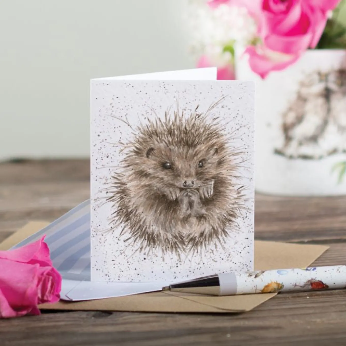 'Awakening' Hedgehog Enclosure Card
