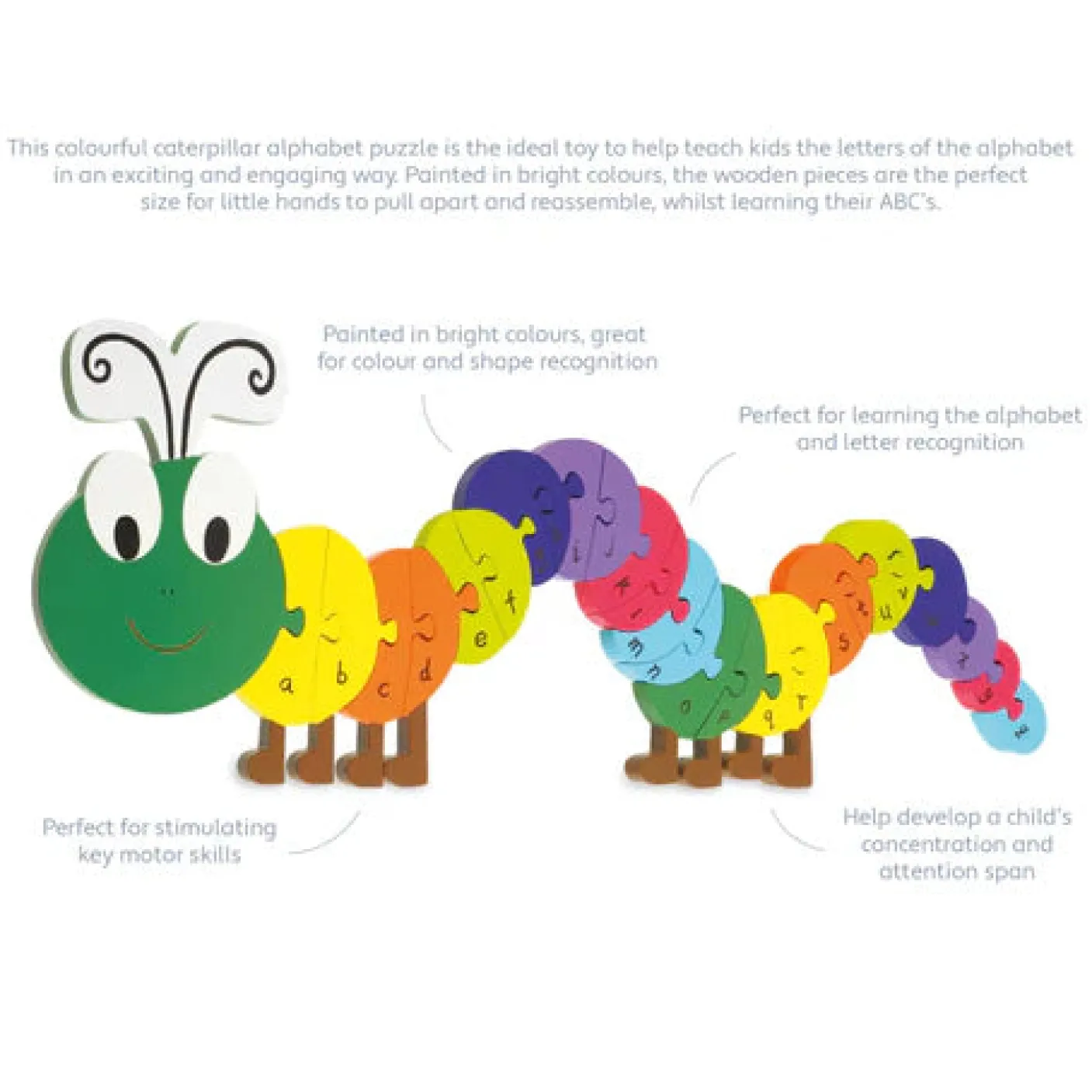 Caterpillar Alphabet Wooden Puzzle