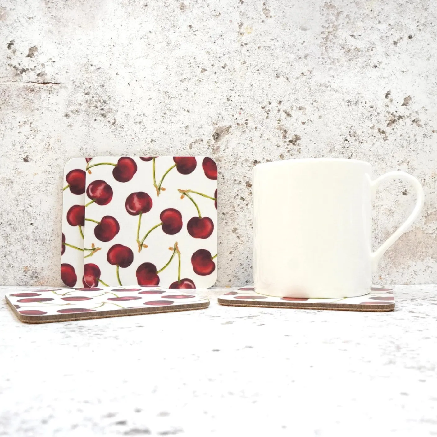 Cherry Coaster Set by Corinne Alexander