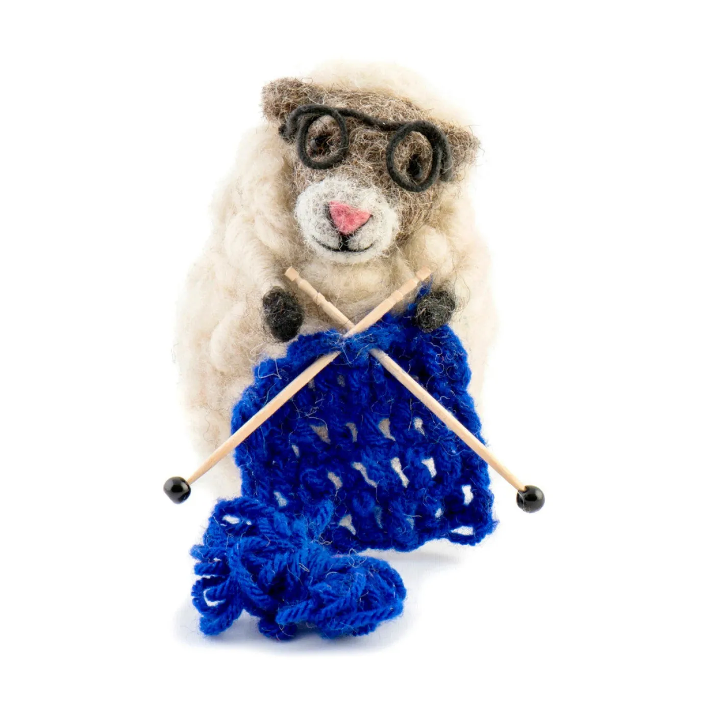 Knitting Nancy Sheep from Woolacombe - Blue