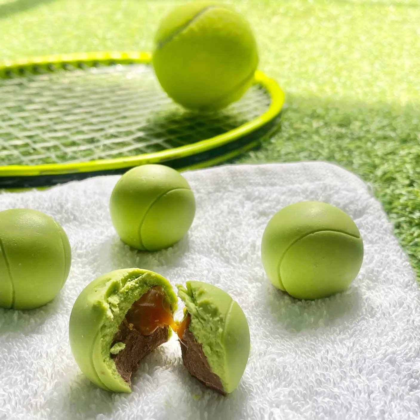 Caramel Filled Chocolate Tennis Balls