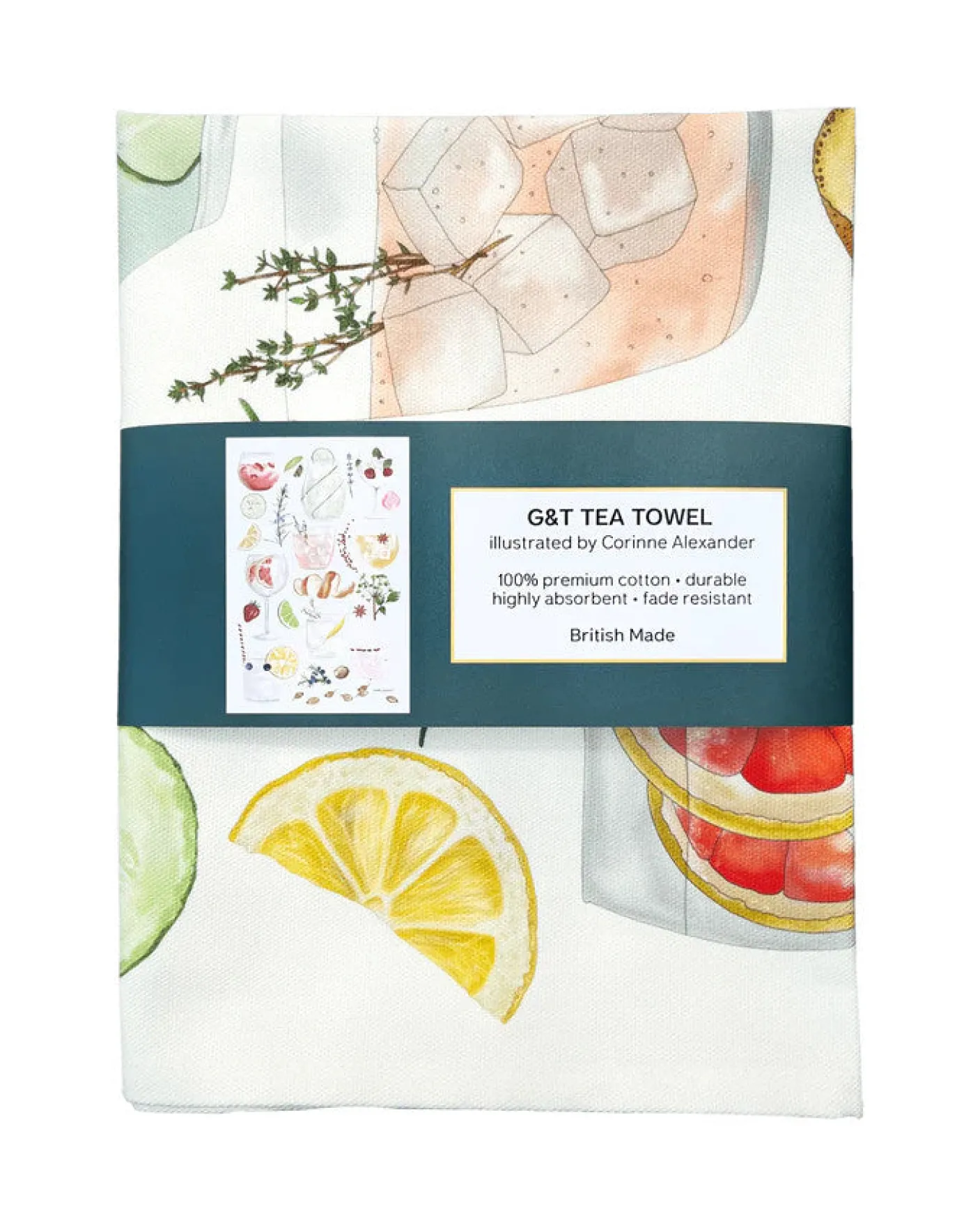 2023 G & T Tea Towel by Corinne Alexander