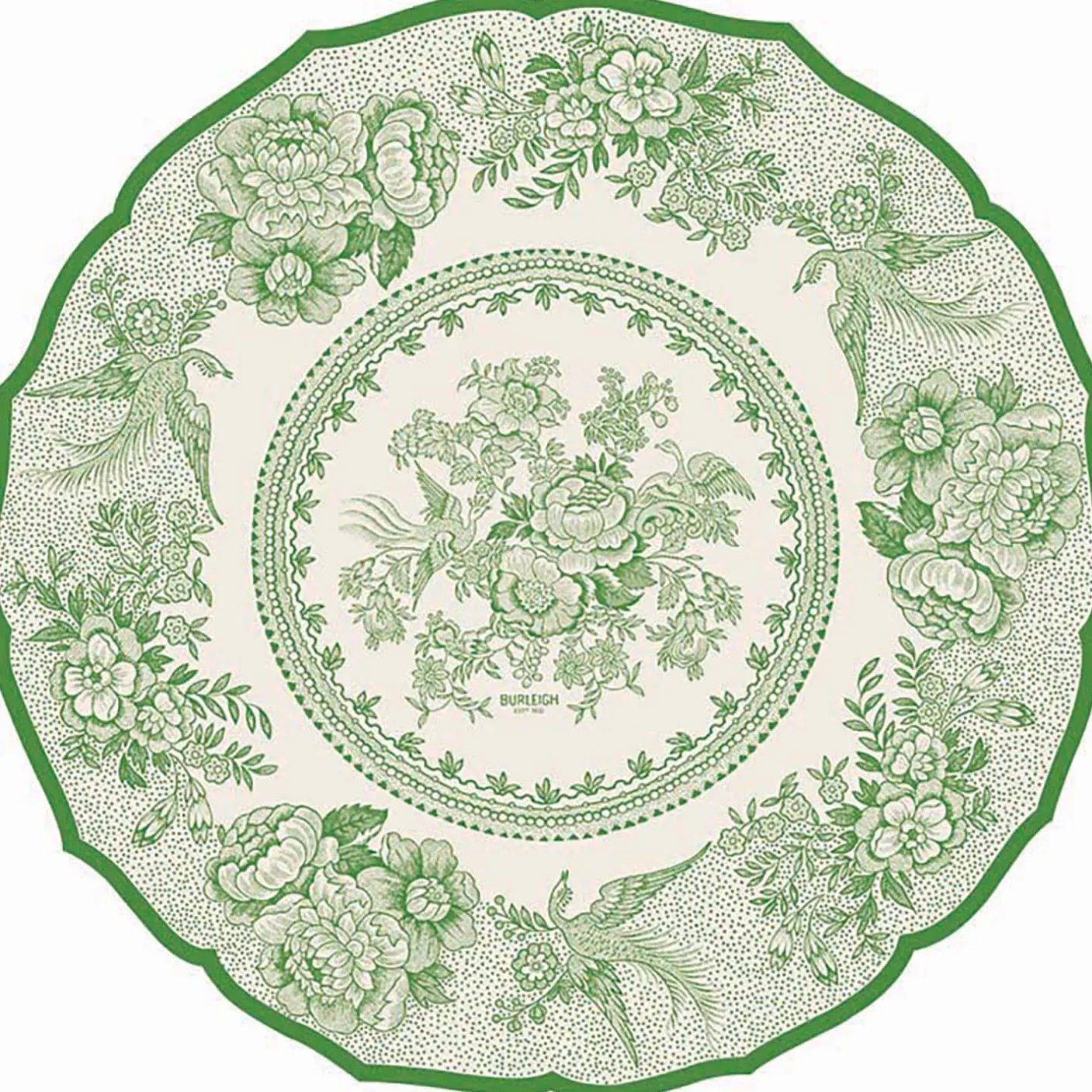 Green Asiatic Pheasants 12 Paper Placemats