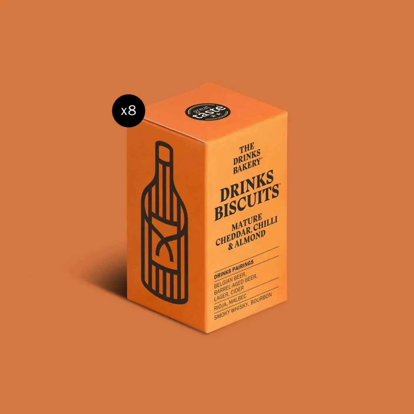 Mature Cheddar, Chilli and Almond Drinks Biscuits 36g