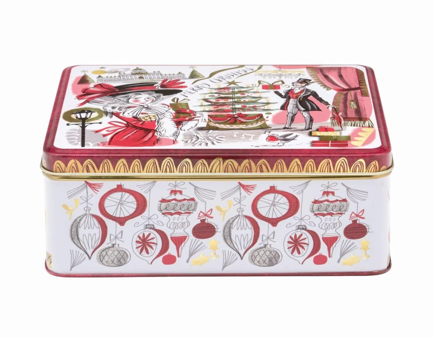 Merry Christmas Deep Rectangular Tin