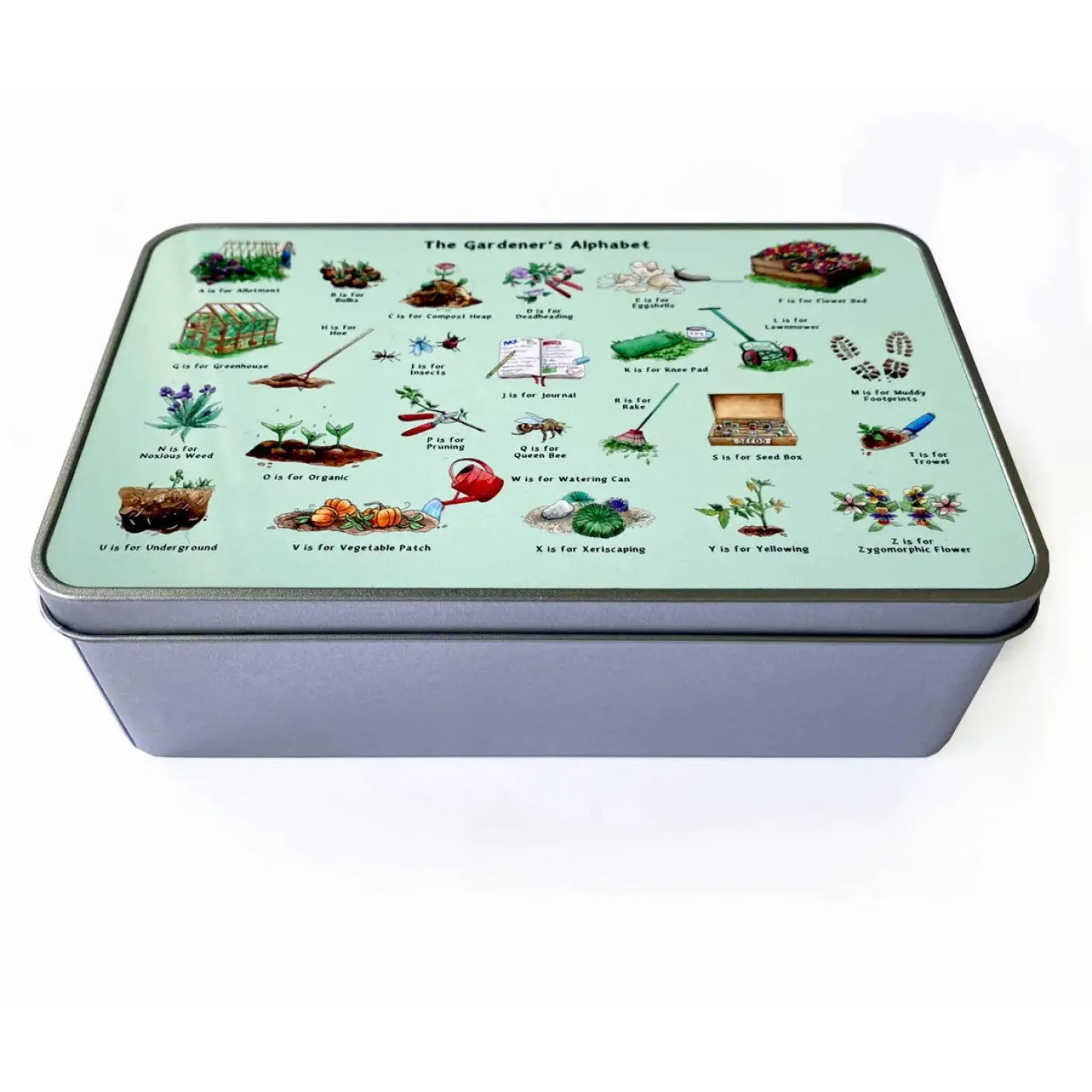 The Gardener's Alphabet Storage Tin