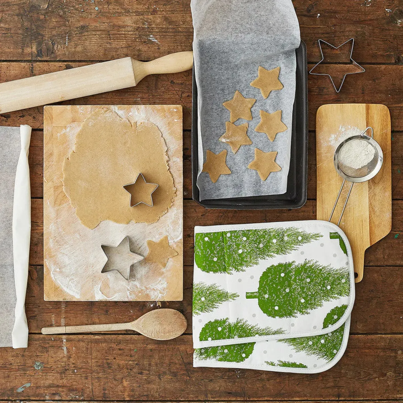 Christmas Tree Double Oven Glove