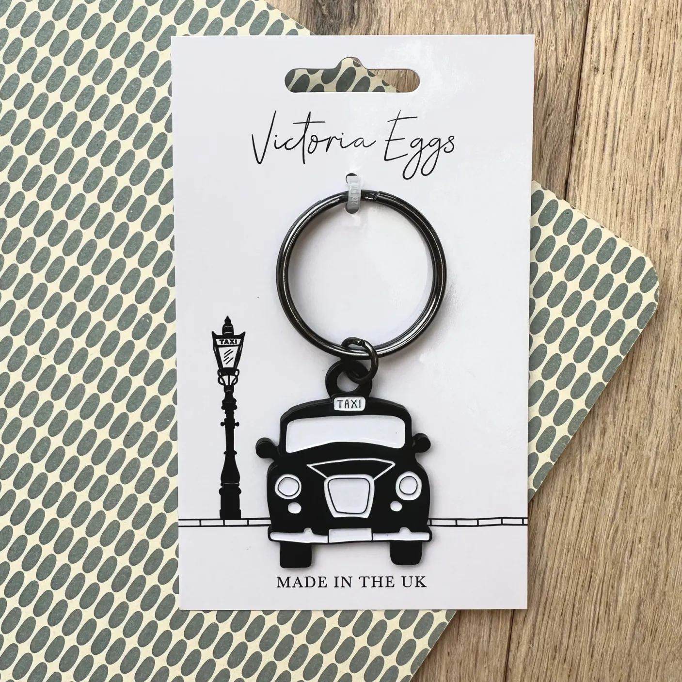 Black Taxi Keyring