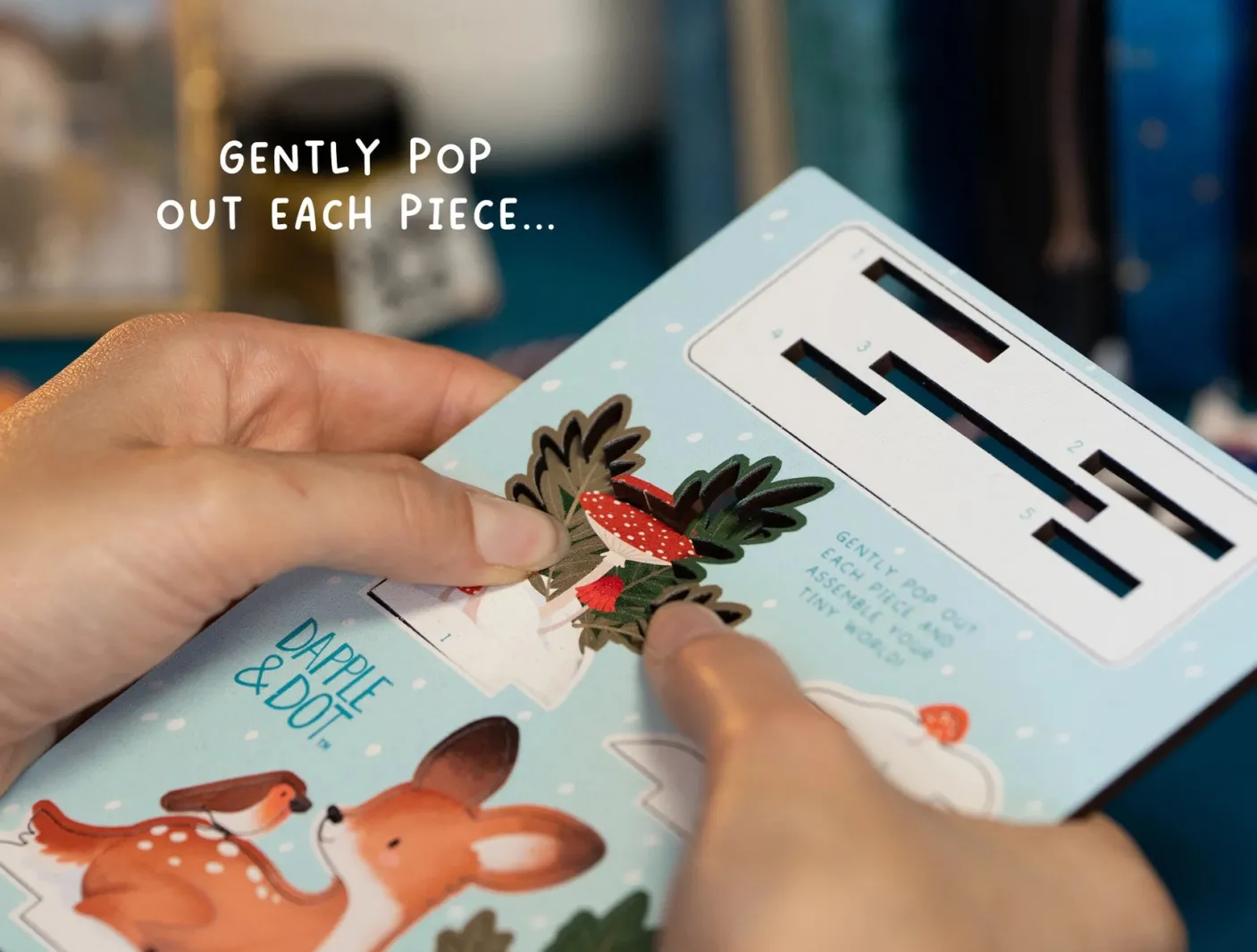 Christmas Fawn & Robin Pop Out Card