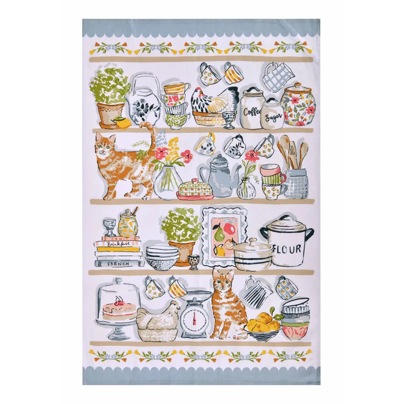 Pantry Cats Cotton Tea Towel