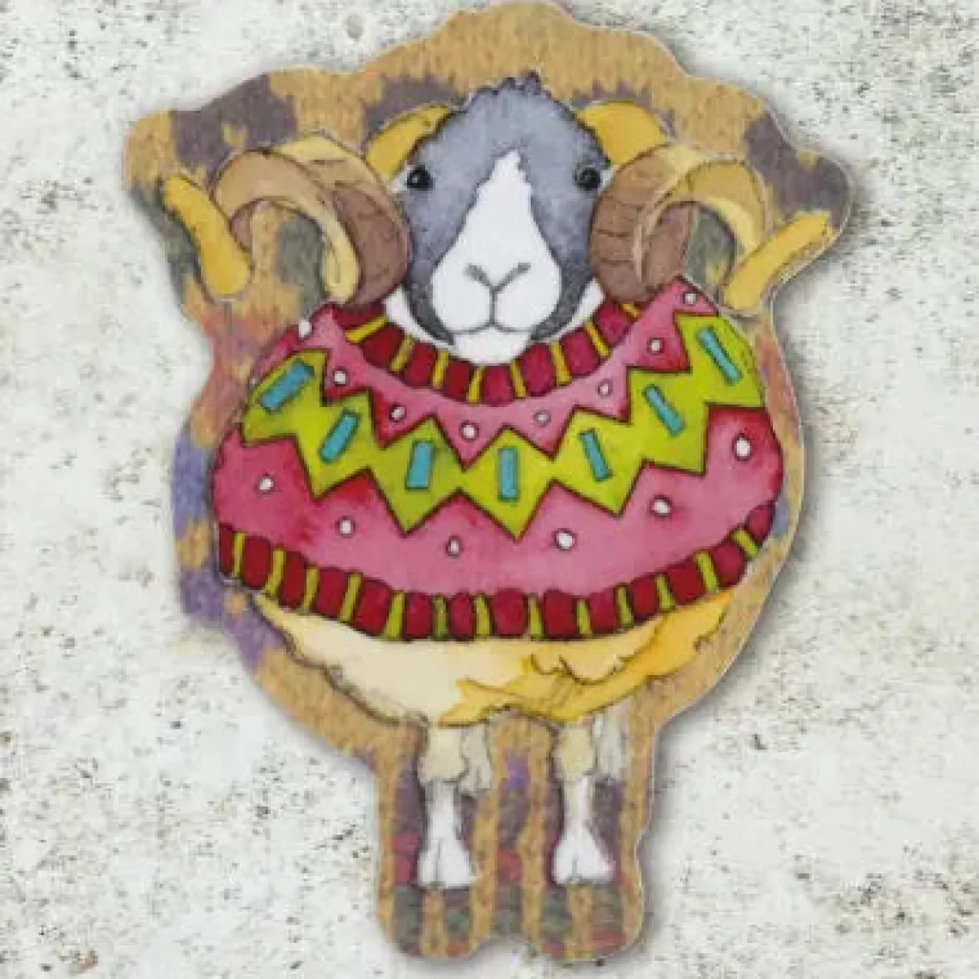 Sheep in Sweaters Die Cut Coaster