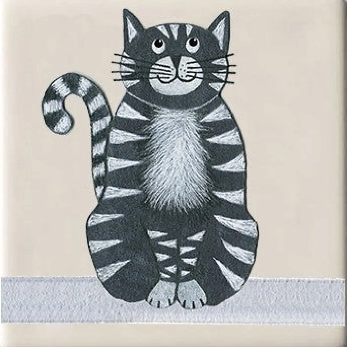 Cat Coaster by Moorland Pottery