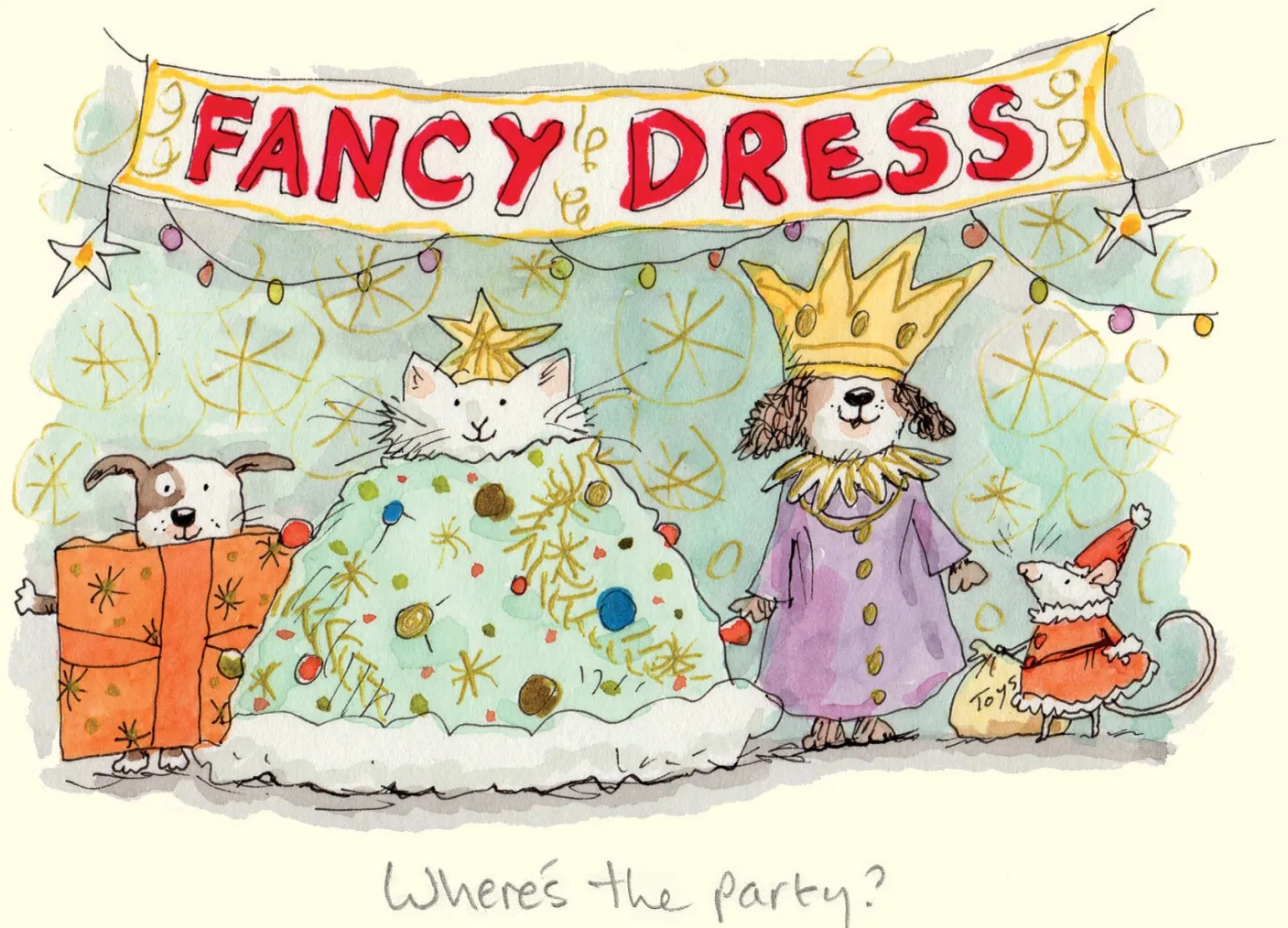 "Where's the Party' Christmas Card