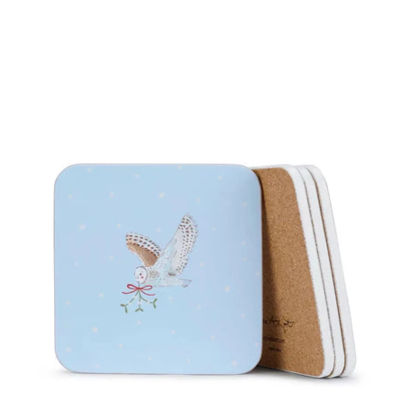 Snowy Owls Coasters- Set of 4